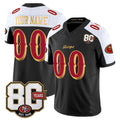 Yuxns Custom SF.49ers Black-White Limited 80th Rivalries Collection Home Game Any Name & Numbers Stitched Jerseys