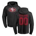 Yuxns Custom SF.49ers Black LOGO Pullover Hoodies Home Game Any Name & Numbers Stitched Jerseys