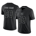 Yuxns Custom SF.49ers Black Limited Reflective Home Game Any Name & Numbers Stitched Jerseys