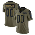 Yuxns Custom SF.49ers Olive Salute To Service Limited Game Any Name & Numbers Stitched Jerseys