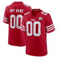 Yuxns Custom SF.49ers Red 80th Game Home Any Name & Numbers Stitched Jerseys