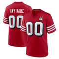 Yuxns Custom SF.49ers Red Limited Alternate 80th Vapor Home Game Any Name & Numbers Stitched Jerseys