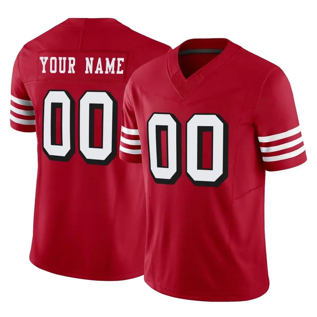Yuxns Custom SF.49ers Red Limited Alternate Vapor F.U.S.E. Home Game Any Name & Numbers Stitched Jerseys