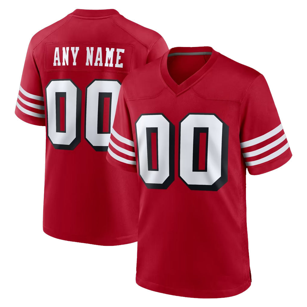 Yuxns Custom SF.49ers Red Limited Alternate Vapor Home Game Any Name & Numbers Stitched Jerseys