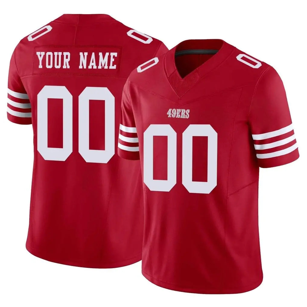 Yuxns Custom SF.49ers Red Limited Vapor F.U.S.E. Home Game Any Name & Numbers Stitched Jerseys