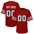 Yuxns Custom SF.49ers Scarlet Alternate Game Stitched Jerseys