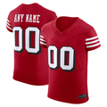 Yuxns Custom SF.49ers Scarlet Alternate Vapor F.U.S.E. Elite Stitched Jerseys