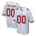 Yuxns Custom SF.49ers White Home Game Any Name & Numbers Stitched Jerseys