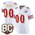 Yuxns Custom SF.49ers White Limited 80th Rivalries Collection Home Game Any Name & Numbers Stitched Jerseys
