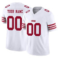Yuxns Custom SF.49ers White Limited Vapor F.U.S.E. Home Game Any Name & Numbers Stitched Jerseys