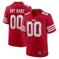 Yuxns Custom SF.49ers Game Home Scarlet Stitched Jerseys